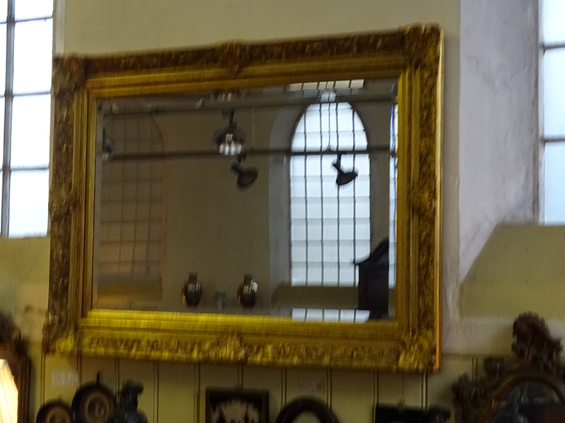 19th. century gilt metal mirror